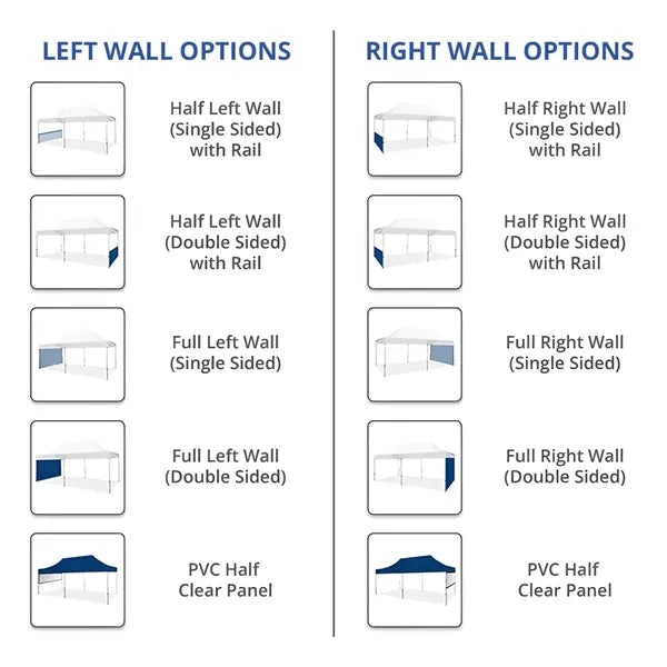 20 Ft Aluminum Canopy Tent (Topper + Frame + Back Wall)