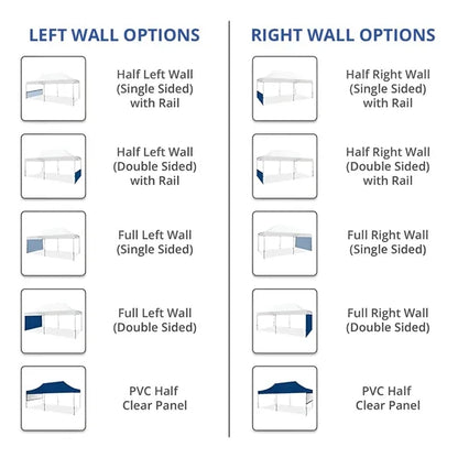 20 Ft Aluminum Canopy Tent (Topper + Frame + Back Wall)