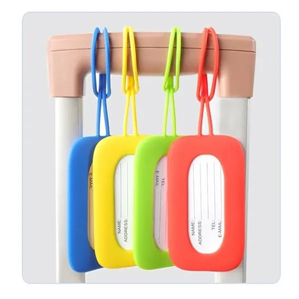 Siliconel Suitcase Luggage Tag With Name ID Card