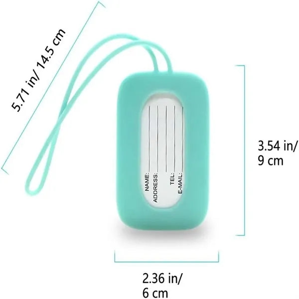 Siliconel Suitcase Luggage Tag With Name ID Card