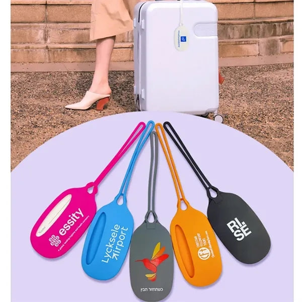 Silicone Luggage Tag With Name ID Card