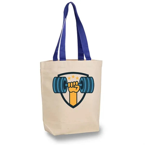 Sublimation 12 oz Poly Canvas Tote Bag - 15"W x 16" H x 4"G