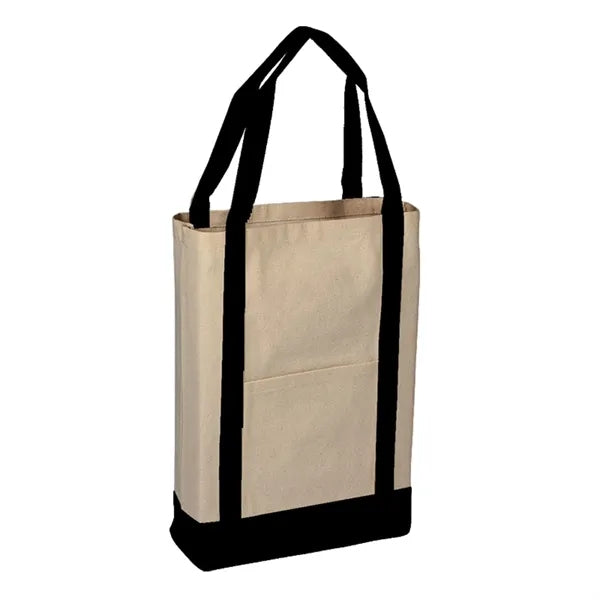 Heavy Duty 18 oz Cotton Canvas Tote Bag - 17"W x 13"H x 5"D