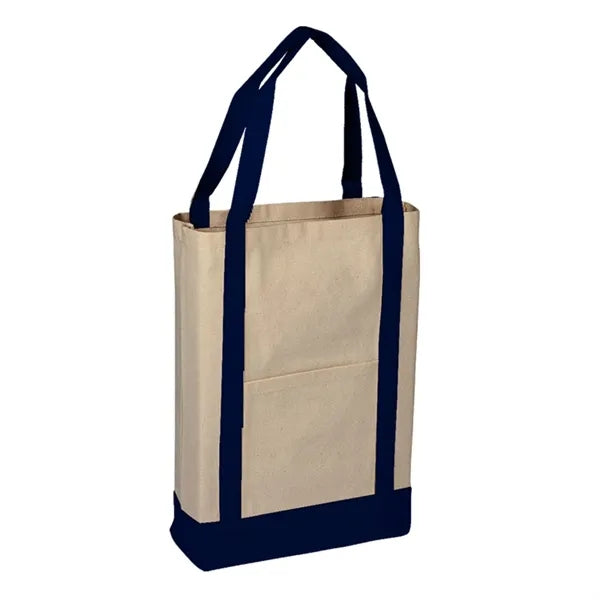 Heavy Duty 18 oz Cotton Canvas Tote Bag - 17"W x 13"H x 5"D