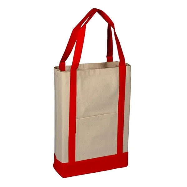 Heavy Duty 18 oz Cotton Canvas Tote Bag - 17"W x 13"H x 5"D