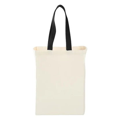 7 oz Cotton Canvas Book Tote Bag - 10"W x14"H x 5"D x