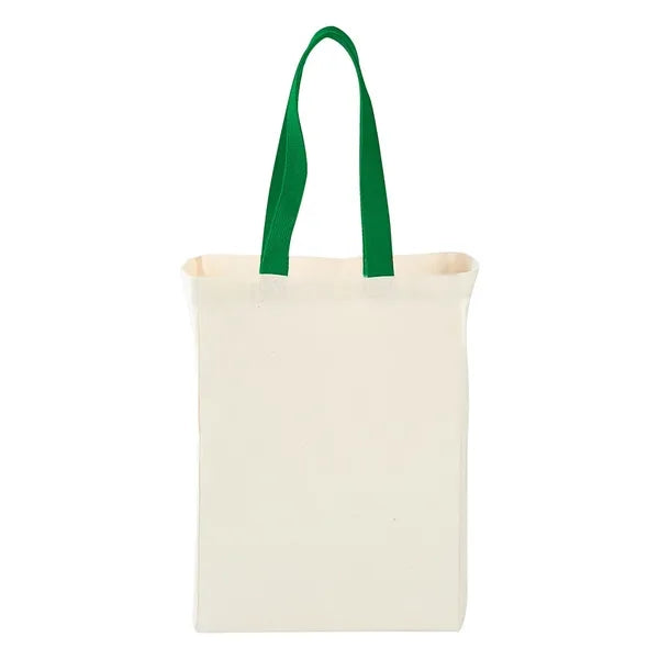 7 oz Cotton Canvas Book Tote Bag - 10"W x14"H x 5"D x