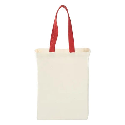 7 oz Cotton Canvas Book Tote Bag - 10"W x14"H x 5"D x