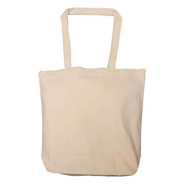 7 oz Cotton Canvas Tote Bag - 15"x16" w/ - 3"G- 22"Handle