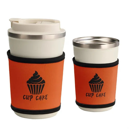 Collapsible Cup Kooler w/ Piping & Custom Logo - 3mm