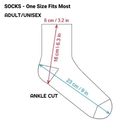 Adult 360 Degree Digital Print Cotton-Blend Ankle Socks
