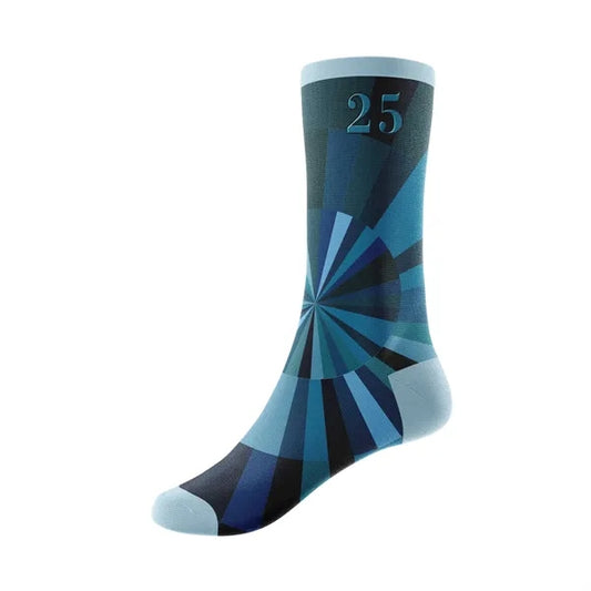 360 Degree Digital Print Poly-Spandex Crew Socks with
