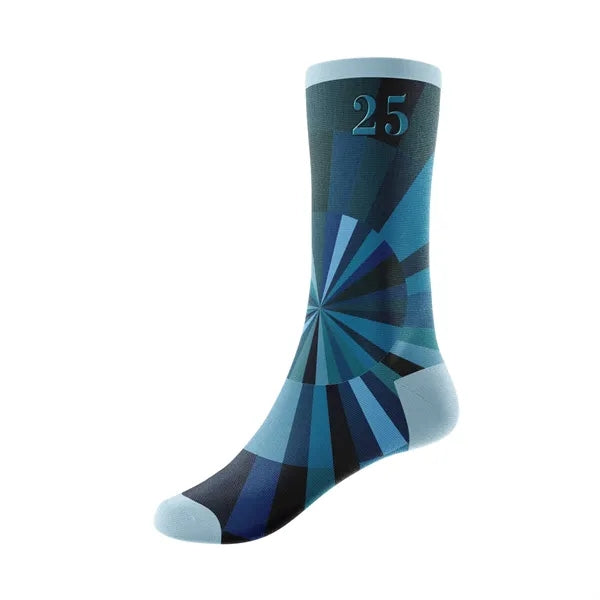 360 Degree Digital Print Poly-Spandex Crew Socks with