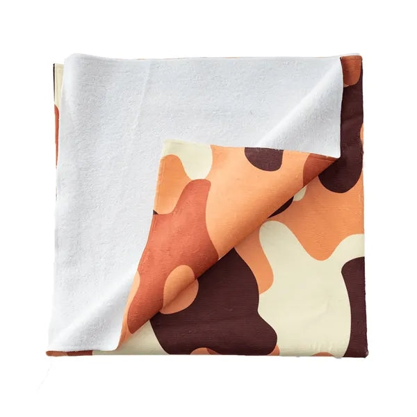 Subli-Plush Velour Beach Towel w/ Cotton Terry Back