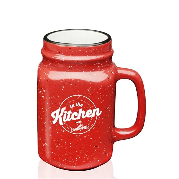 16 oz. Savannah Ceramic Personalized Mason Jar