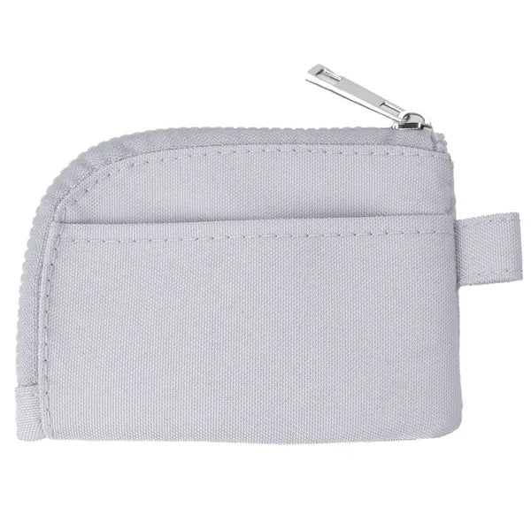 600D RPET Zippered Card Pouch w/ Clip - 4.7" x 3.3"