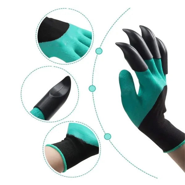 Gardening Gloves with Built-in Claws
