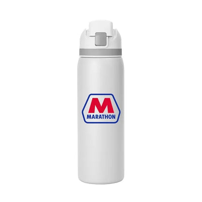 Two-Toned 27oz. Stainless Steel Pop Straw Bottle