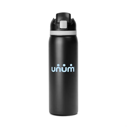 Two-Toned 27oz. Stainless Steel Pop Straw Bottle