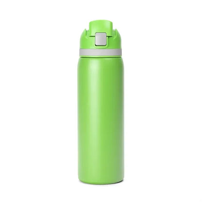 Two-Toned 27oz. Stainless Steel Pop Straw Bottle