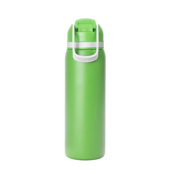 Two-Toned 27oz. Stainless Steel Pop Straw Bottle