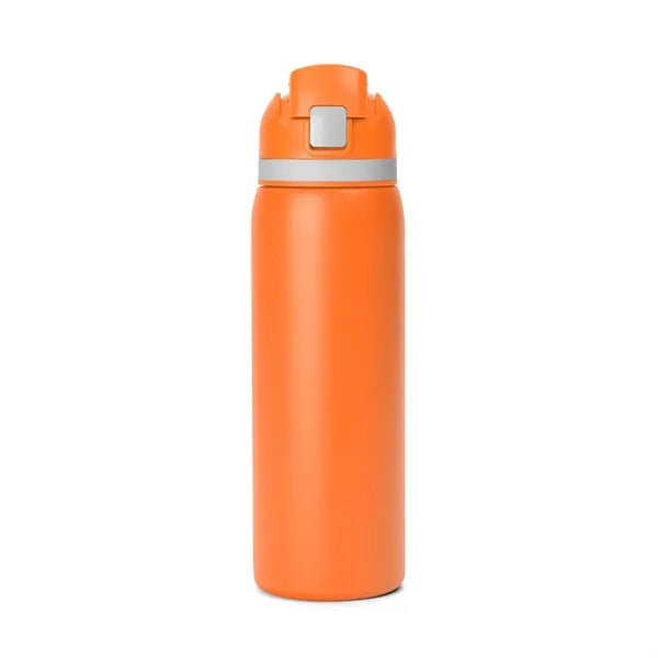 Two-Toned 27oz. Stainless Steel Pop Straw Bottle