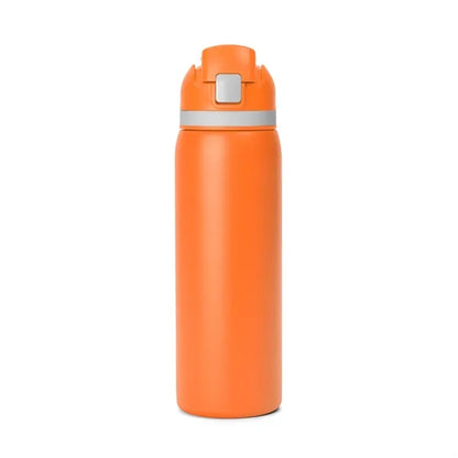 Two-Toned 27oz. Stainless Steel Pop Straw Bottle
