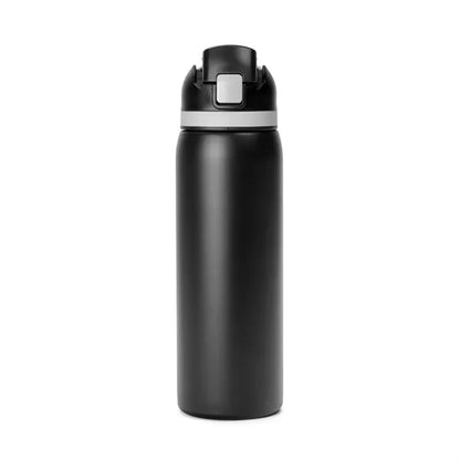 Two-Toned 27oz. Stainless Steel Pop Straw Bottle