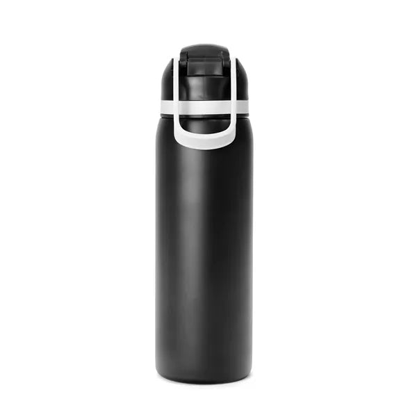 Two-Toned 27oz. Stainless Steel Pop Straw Bottle