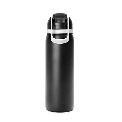 Two-Toned 27oz. Stainless Steel Pop Straw Bottle