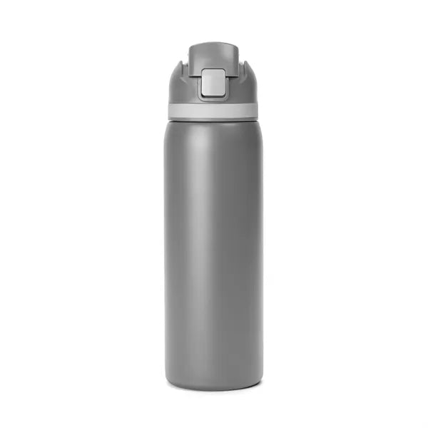 Two-Toned 27oz. Stainless Steel Pop Straw Bottle