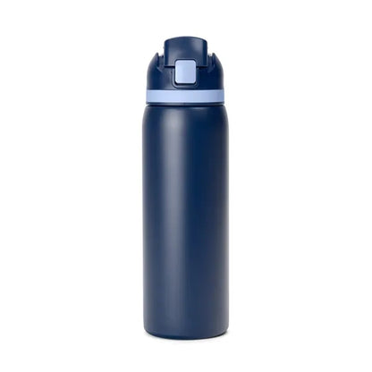 Two-Toned 27oz. Stainless Steel Pop Straw Bottle