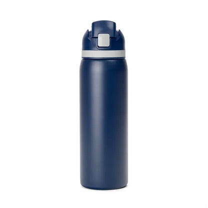 Two-Toned 27oz. Stainless Steel Pop Straw Bottle