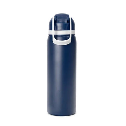 Two-Toned 27oz. Stainless Steel Pop Straw Bottle