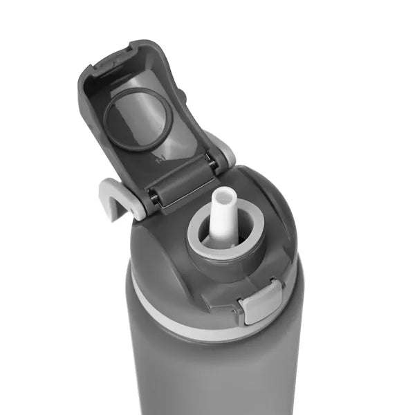 Two-Toned 27oz. Stainless Steel Pop Straw Bottle