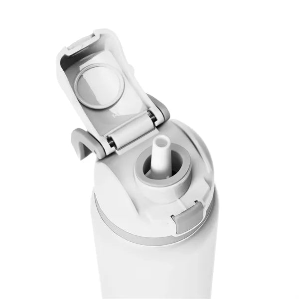 Two-Toned 27oz. Stainless Steel Pop Straw Bottle