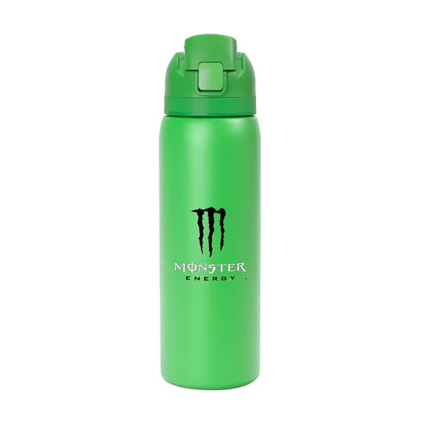 Solid 27oz. Stainless Steel Pop Straw Bottle