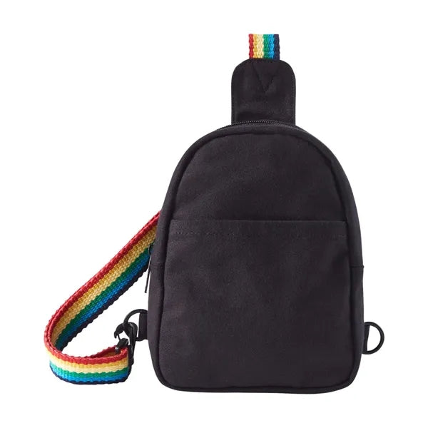 Rainbow Pride Recycled Cotton Crossbody Bag