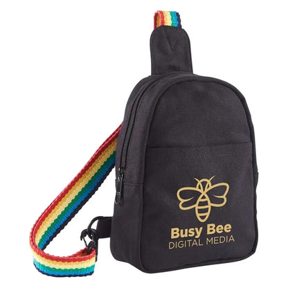 Rainbow Pride Recycled Cotton Crossbody Bag