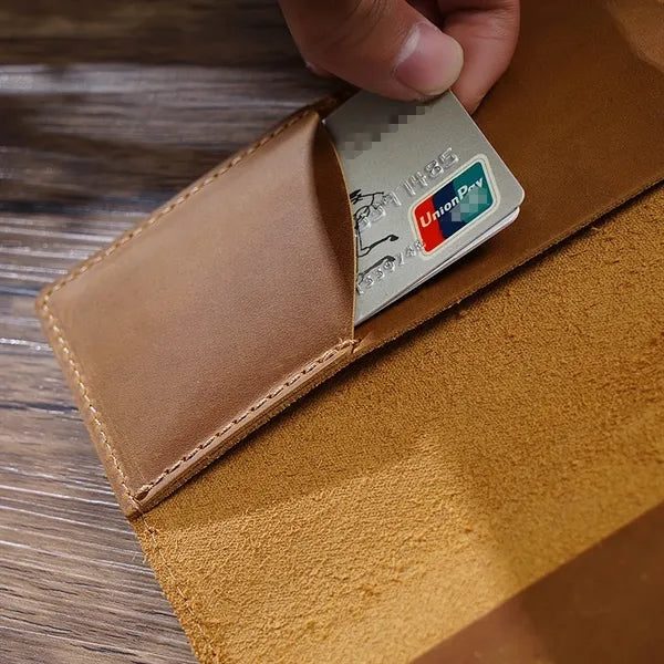 Leather Refillable Travel Notebook w/ Card Slots Pen Holder