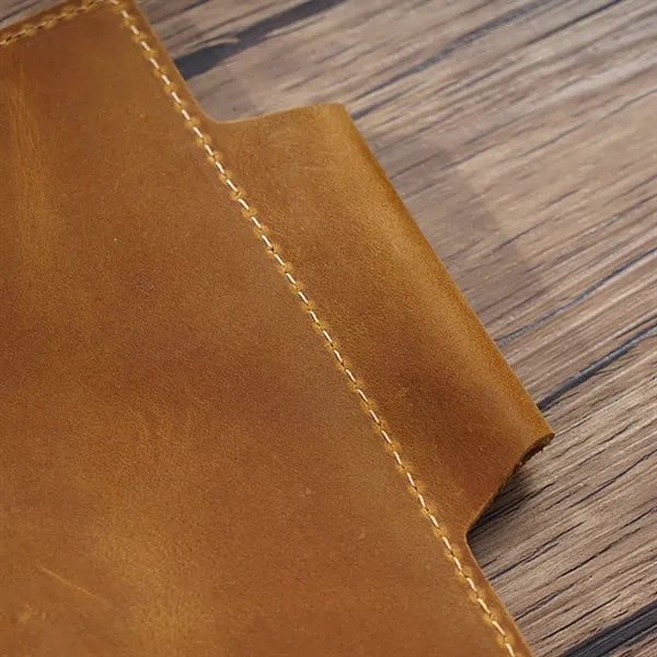 Leather Refillable Travel Notebook w/ Card Slots Pen Holder