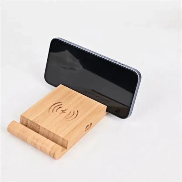 15W Fast Charging Eco-Friendly Bamboo Wireless Charger Stand