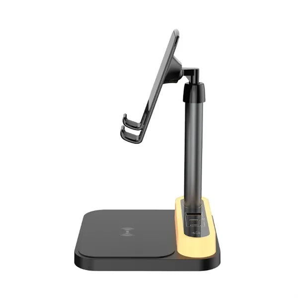 3-in-1 Adjustable Lamp Multi-Port Hub Wireless Charger Stand