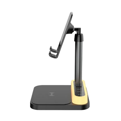 3-in-1 Adjustable Lamp Multi-Port Hub Wireless Charger Stand