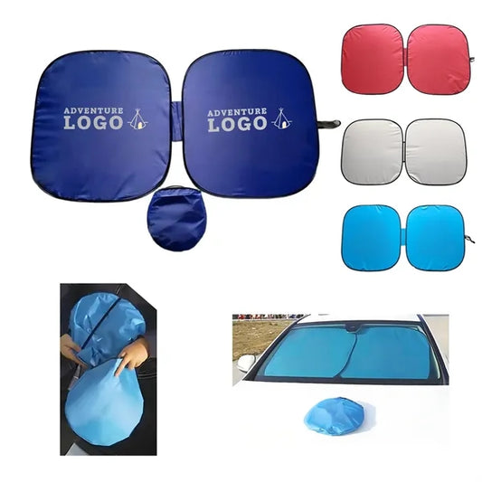 Two Panel Universal Car Wind Shield Sun Shade