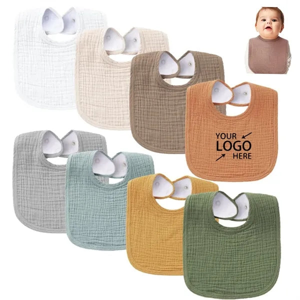 Cotton Muslin Bandana Bib-Soft Absorbent Baby Bibs for Boy