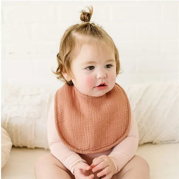 Cotton Muslin Bandana Bib-Soft Absorbent Baby Bibs for Boy