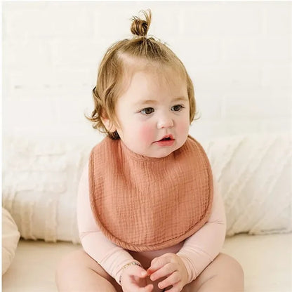 Cotton Muslin Bandana Bib-Soft Absorbent Baby Bibs for Boy