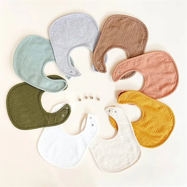 Cotton Muslin Bandana Bib-Soft Absorbent Baby Bibs for Boy