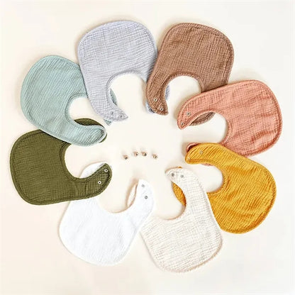 Cotton Muslin Bandana Bib-Soft Absorbent Baby Bibs for Boy